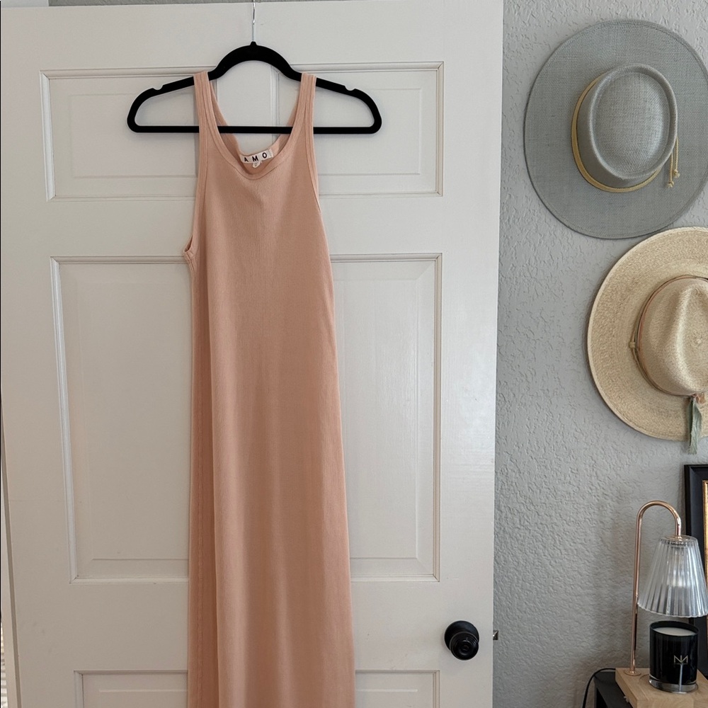 AMO Soft Peach Maxi Dress